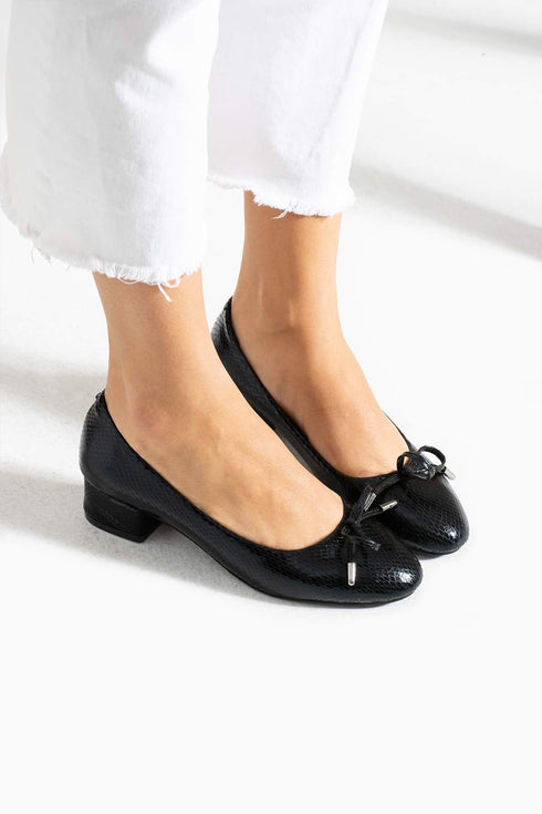 Black Snake Classic Heels